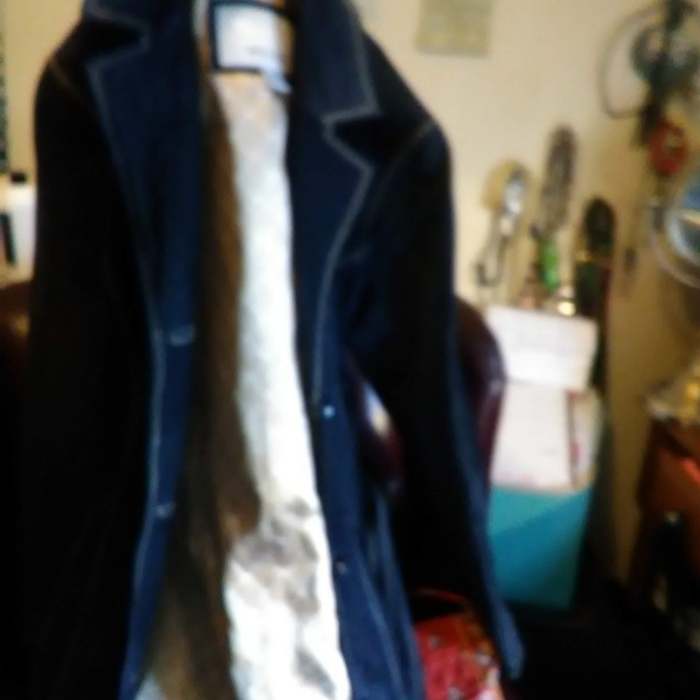 Wilson blue suede women's jacket